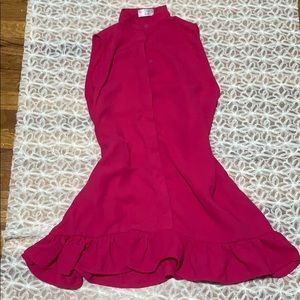 Beautiful hot pink shirt dress
